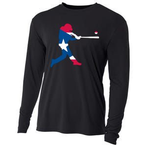 Puerto Rico Baseball Player Cooling Performance Long Sleeve Crew