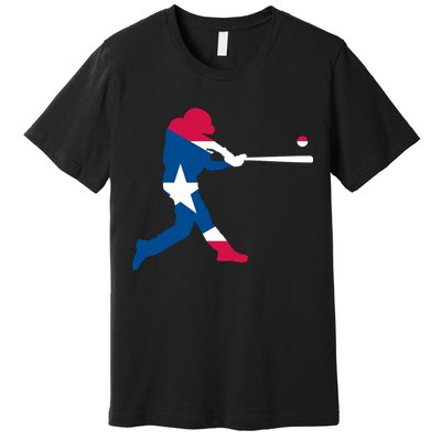 Puerto Rico Baseball Player Premium T-Shirt