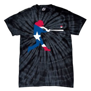 Puerto Rico Baseball Player Tie-Dye T-Shirt