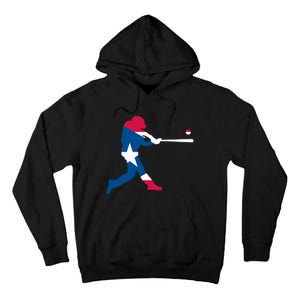 Puerto Rico Baseball Player Tall Hoodie