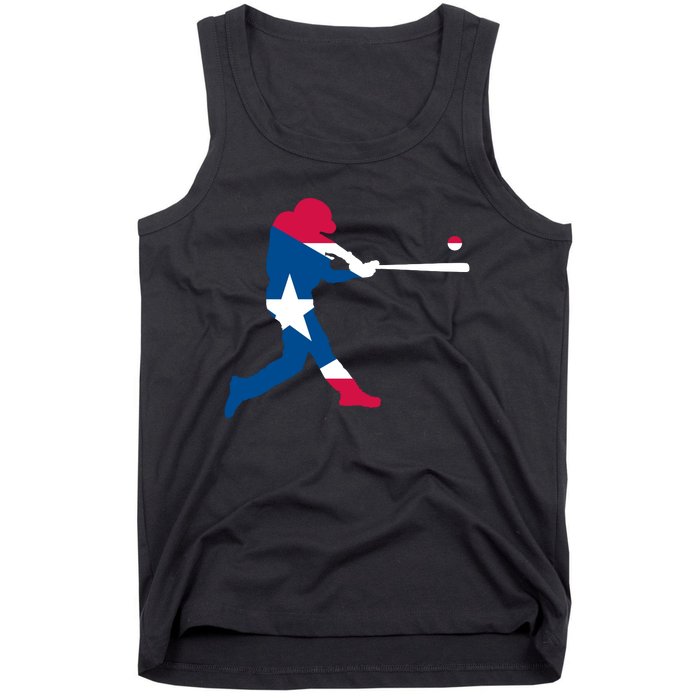 Puerto Rico Baseball Player Tank Top