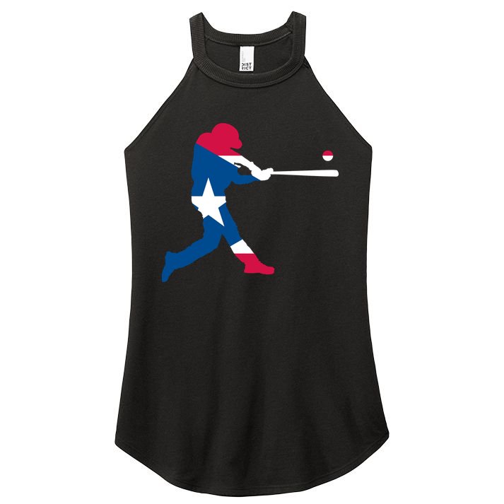 Puerto Rico Baseball Player Women's Perfect Tri Rocker Tank