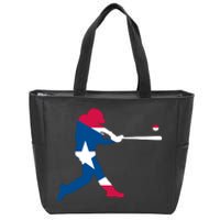 Puerto Rico Baseball Player Zip Tote Bag