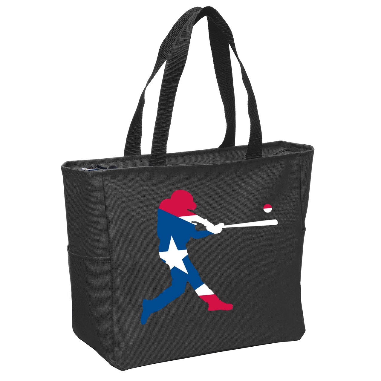 Puerto Rico Baseball Player Zip Tote Bag