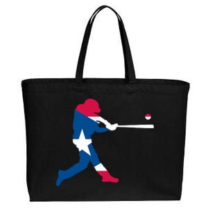 Puerto Rico Baseball Player Cotton Canvas Jumbo Tote