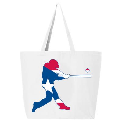 Puerto Rico Baseball Player 25L Jumbo Tote