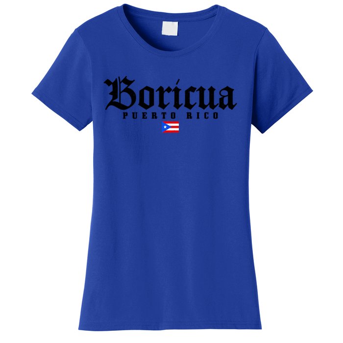 Puerto Rico Boricua Vintage Puerto Rican Flag Pride Gift Women's T-Shirt