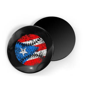 Puerto Rican Baseball Proud Boricua Flag Puerto Rico Magnet