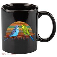 Parakeet Retro Budgies Parakeet 11oz C Handle Ceramic Mug