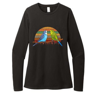 Parakeet Retro Budgies Parakeet Womens CVC Long Sleeve Shirt