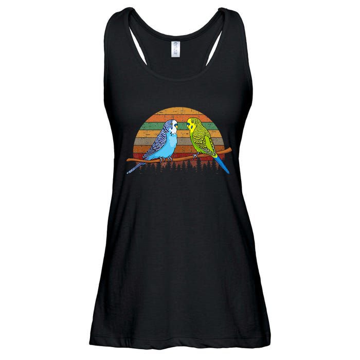 Parakeet Retro Budgies Parakeet Ladies Essential Flowy Tank