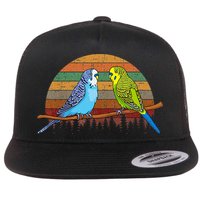 Parakeet Retro Budgies Parakeet Flat Bill Trucker Hat
