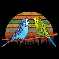 Parakeet Retro Budgies Parakeet Cooling Performance Long Sleeve Crew