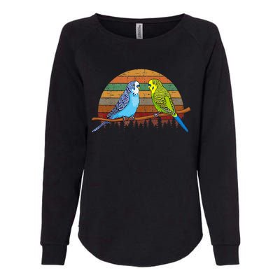 Parakeet Retro Budgies Parakeet Womens California Wash Sweatshirt