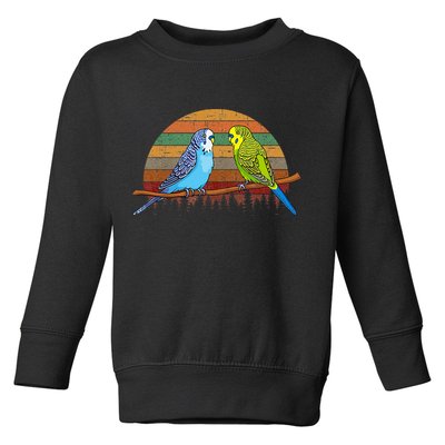 Parakeet Retro Budgies Parakeet Toddler Sweatshirt
