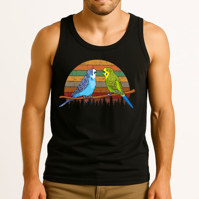 Parakeet Retro Budgies Parakeet Tank Top