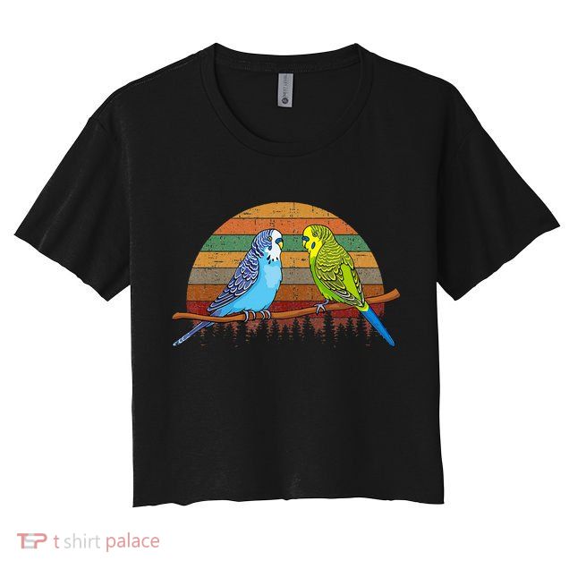 Parakeet Retro Budgies Parakeet Crop Top