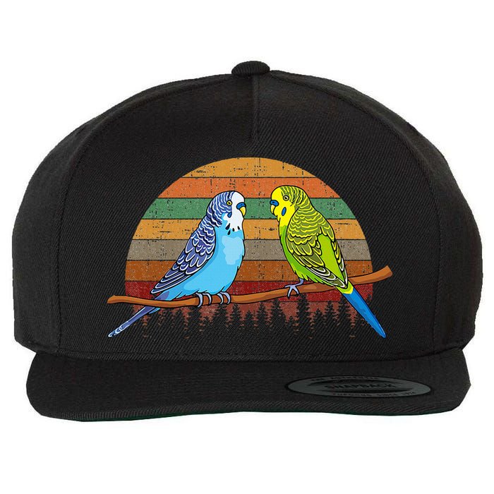 Parakeet Retro Budgies Parakeet Wool Snapback Cap