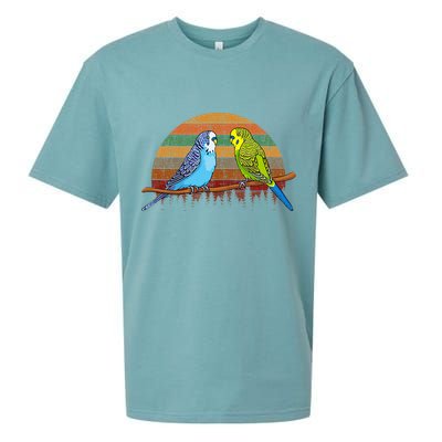 Parakeet Retro Budgies Parakeet Sueded Cloud Jersey T-Shirt