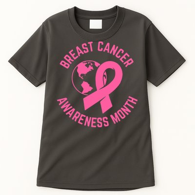 Pink Ribbon Breast Cancer Awareness Month Gift Tall T-Shirt