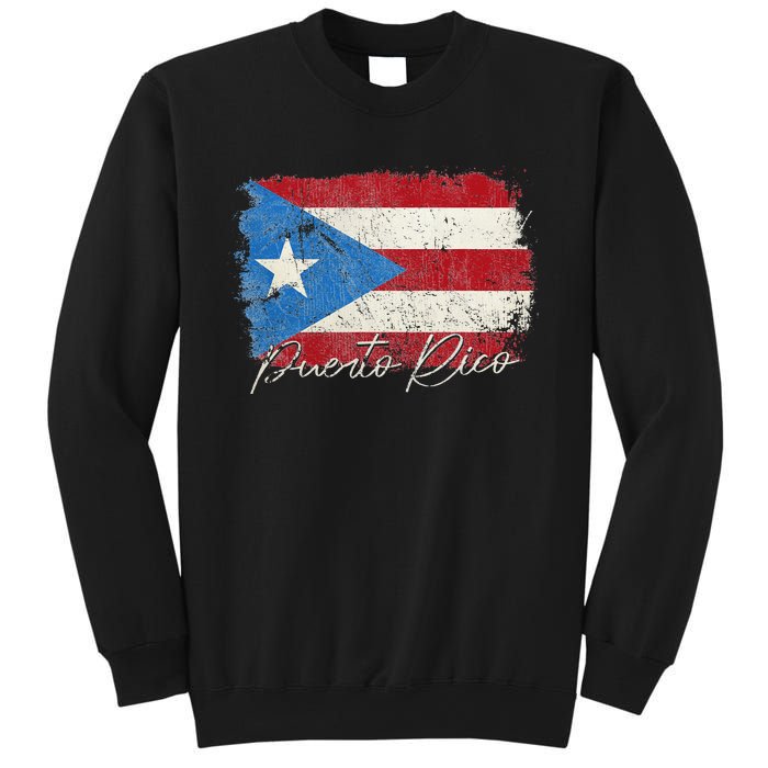 Puerto Rico Boricua Vintage Puerto Rican Flag Pride Sweatshirt