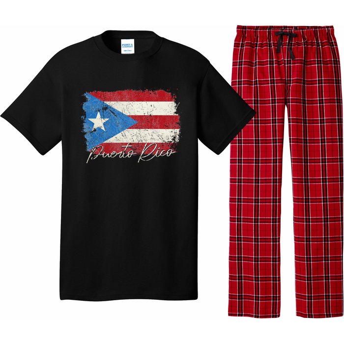 Puerto Rico Boricua Vintage Puerto Rican Flag Pride Pajama Set