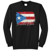 Puerto Rico Boricua Vintage Puerto Rican Flag Pride Tall Sweatshirt