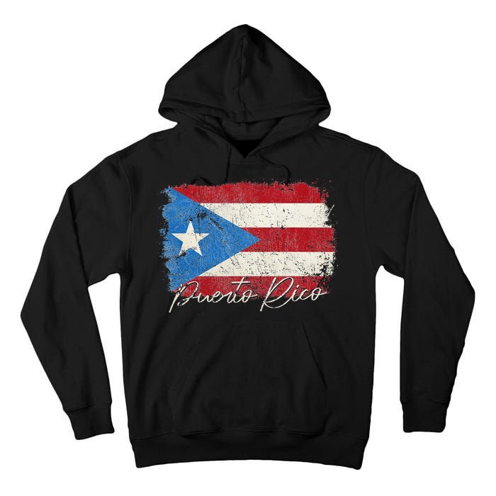 Puerto Rico Boricua Vintage Puerto Rican Flag Pride Tall Hoodie