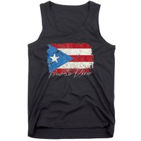 Puerto Rico Boricua Vintage Puerto Rican Flag Pride Tank Top