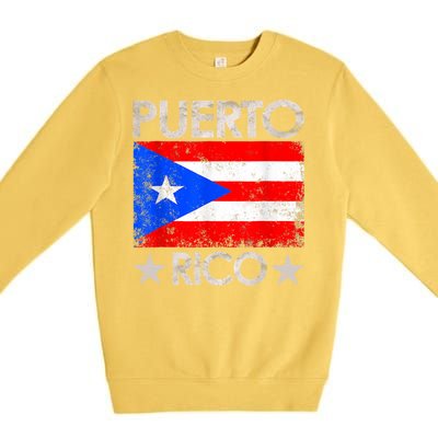 Puerto Rican Baseball Player Puerto Rico Flag Baseball Premium Crewneck Sweatshirt