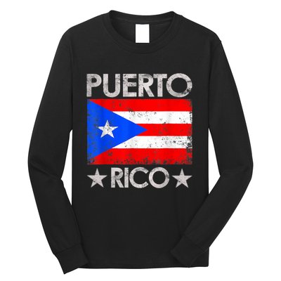 Puerto Rican Baseball Player Puerto Rico Flag Baseball Long Sleeve Shirt