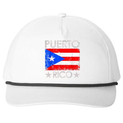 Puerto Rican Baseball Player Puerto Rico Flag Baseball Snapback Five-Panel Rope Hat