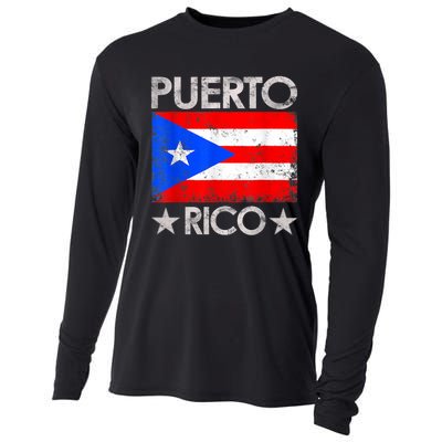 Puerto Rican Baseball Player Puerto Rico Flag Baseball Cooling Performance Long Sleeve Crew