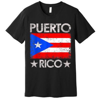 Puerto Rican Baseball Player Puerto Rico Flag Baseball Premium T-Shirt