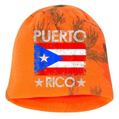 Puerto Rican Baseball Player Puerto Rico Flag Baseball Kati - Camo Knit Beanie