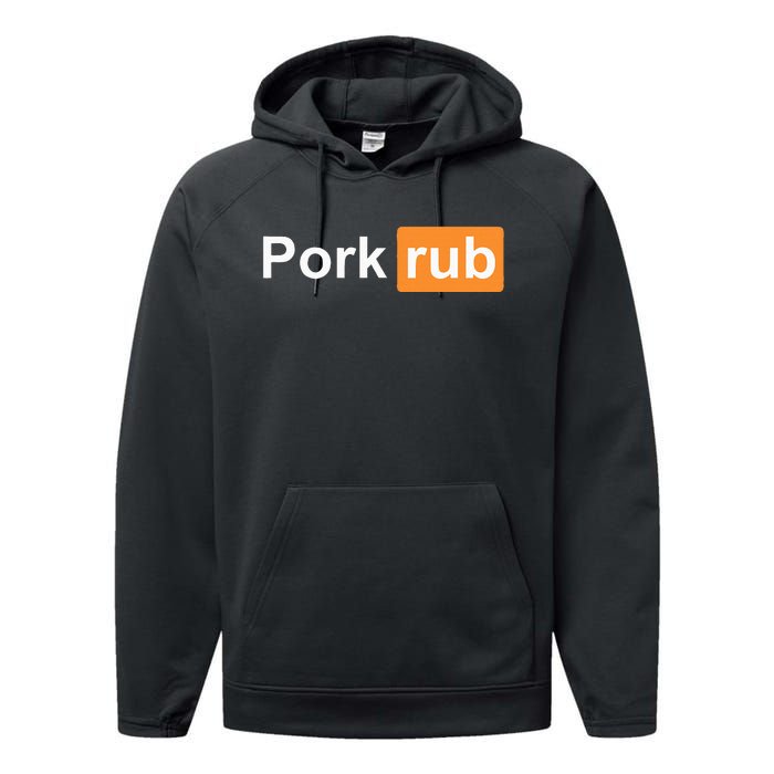 Pork Rub Bbq Smoker Lover Performance Fleece Hoodie