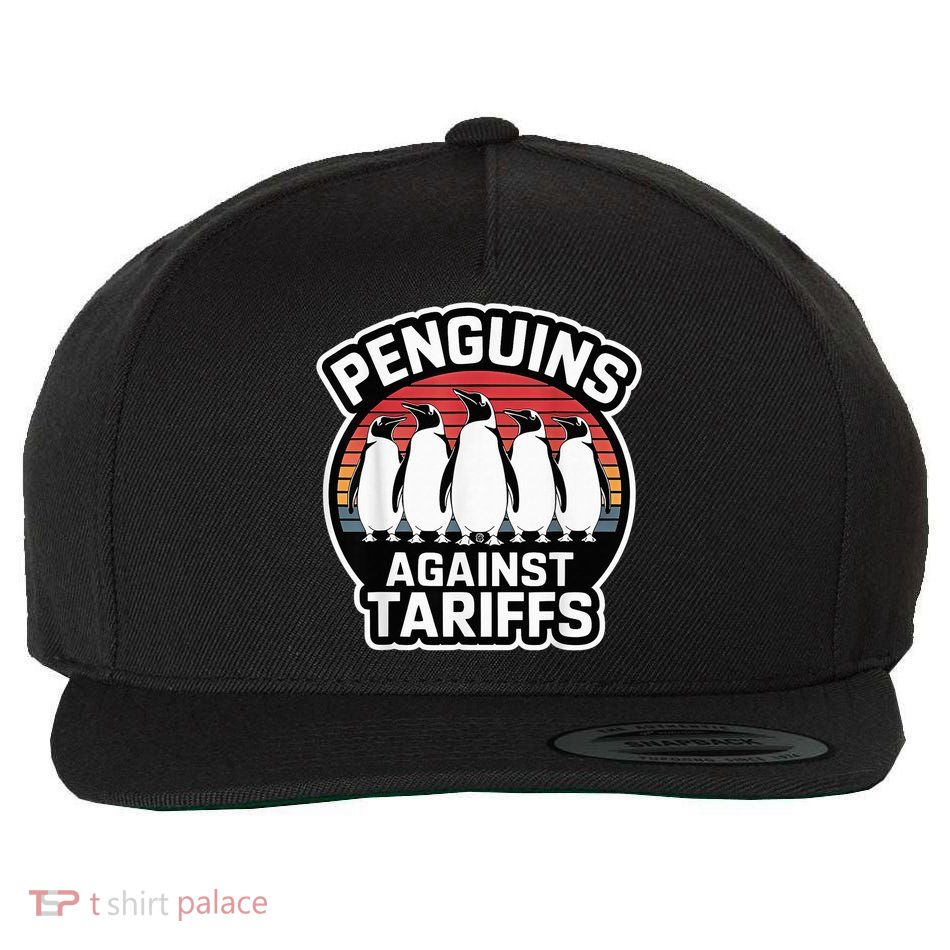 Penguin Resist Cool Penguins Resist Tariffs Wool Snapback Cap