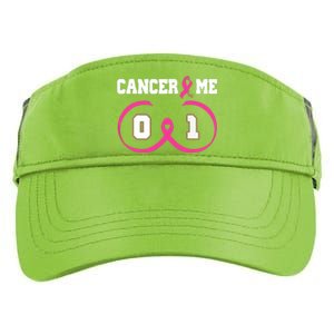 Pink Ribbon Cancer 0 Me 1 Funny Breast Cancer Awareness Survivor Gift Adult Drive Performance Visor