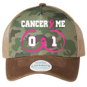 Pink Ribbon Cancer 0 Me 1 Funny Breast Cancer Awareness Survivor Gift Legacy Tie Dye Trucker Hat