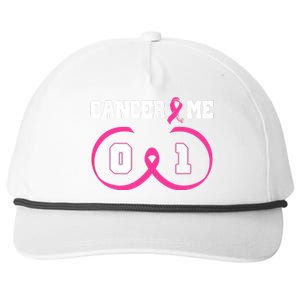 Pink Ribbon Cancer 0 Me 1 Funny Breast Cancer Awareness Survivor Gift Snapback Five-Panel Rope Hat