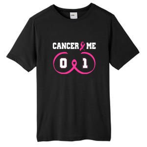 Pink Ribbon Cancer 0 Me 1 Funny Breast Cancer Awareness Survivor Gift Tall Fusion ChromaSoft Performance T-Shirt