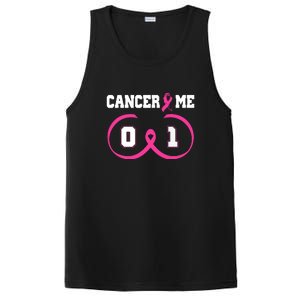 Pink Ribbon Cancer 0 Me 1 Funny Breast Cancer Awareness Survivor Gift PosiCharge Competitor Tank