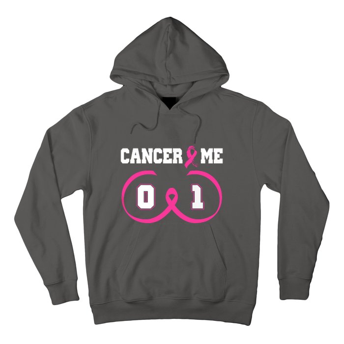 Pink Ribbon Cancer 0 Me 1 Funny Breast Cancer Awareness Survivor Gift Hoodie