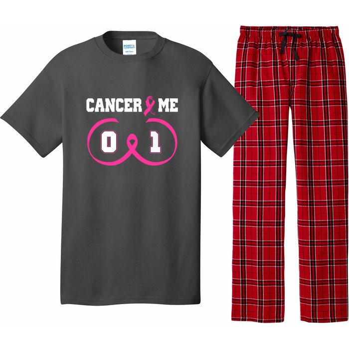 Pink Ribbon Cancer 0 Me 1 Funny Breast Cancer Awareness Survivor Gift Pajama Set