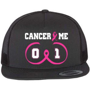 Pink Ribbon Cancer 0 Me 1 Funny Breast Cancer Awareness Survivor Gift Flat Bill Trucker Hat