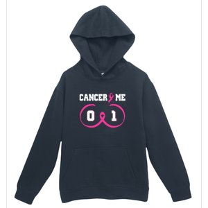 Pink Ribbon Cancer 0 Me 1 Funny Breast Cancer Awareness Survivor Gift Urban Pullover Hoodie