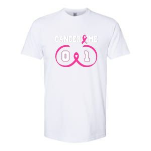 Pink Ribbon Cancer 0 Me 1 Funny Breast Cancer Awareness Survivor Gift Softstyle CVC T-Shirt