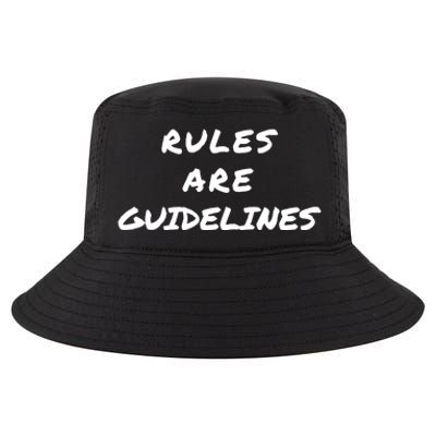 Punk Rock Concert Rules Are Guidelines Letter Print Graphic Meaningful Gift Cool Comfort Performance Bucket Hat