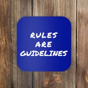 Punk Rock Concert Rules Are Guidelines Letter Print Graphic Meaningful Gift Coaster