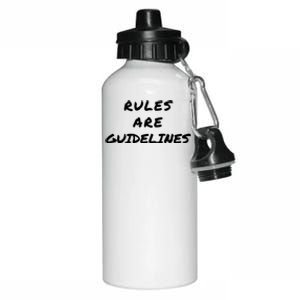 Punk Rock Concert Rules Are Guidelines Letter Print Graphic Meaningful Gift Aluminum Water Bottle